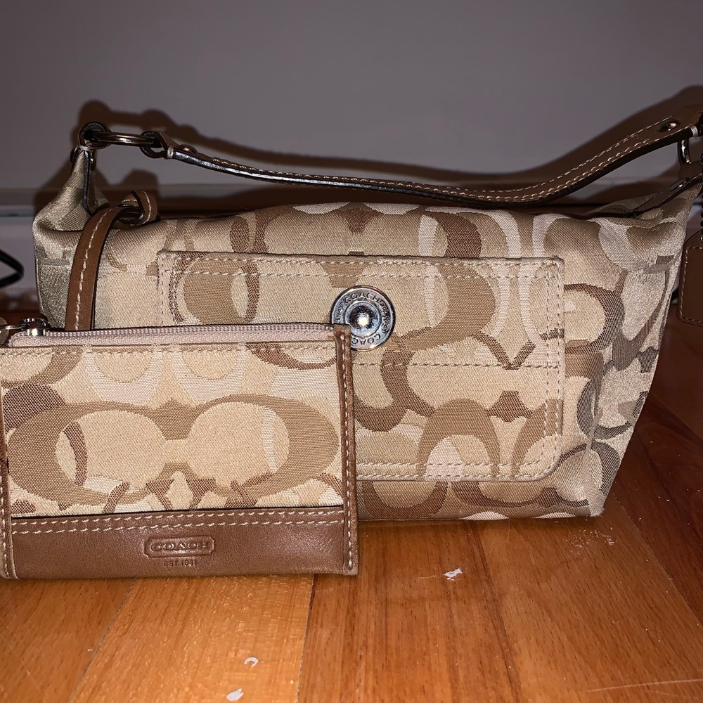 Coach bag and change purse